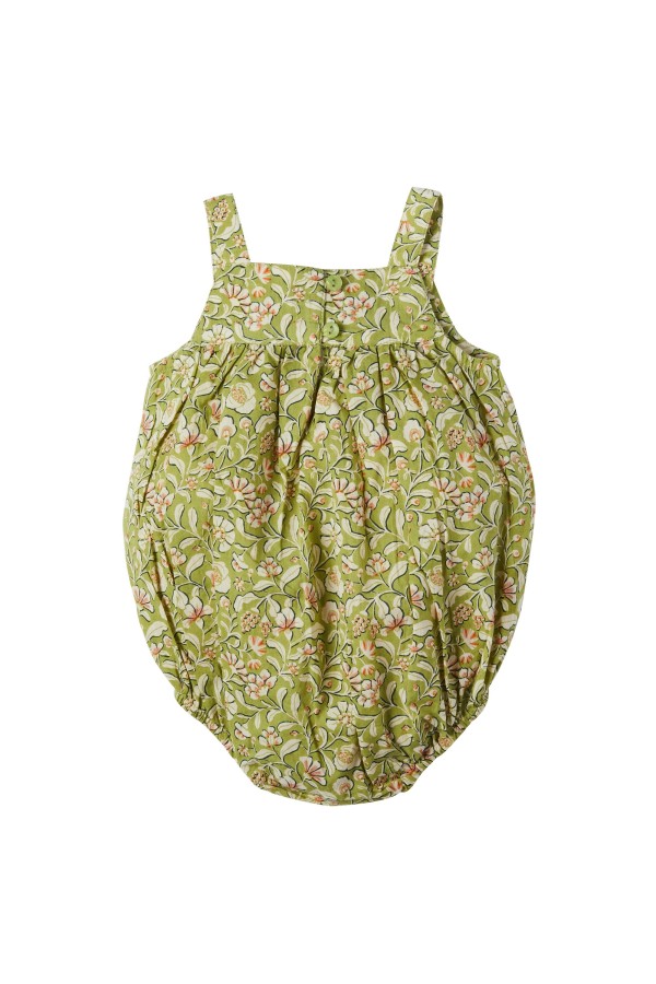 Salopette Bohème Bébé Patty imprimée fleurs - Bonheur du Jour