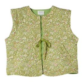 Girl waistcoat Cherry Vert Olive