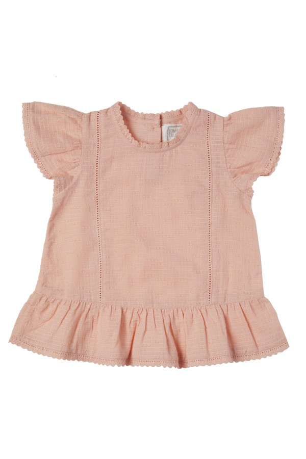 Blouse romantique fille avec ses volants pour swinger