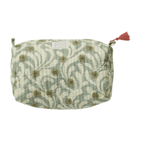 Toilet Pouch Poppies Blue Green
