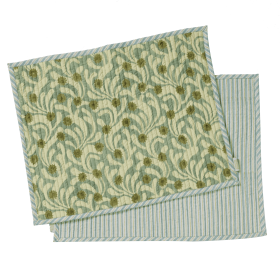 Set of 2 Table Mats Poppies Blue Green