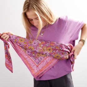 Foulard Indien - Meera Orchidée