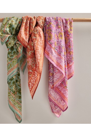 Foulard Indien - Meera Terracotta