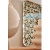 Bohemian chic tray with enameled metal flowers