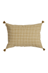 Housse de coussin Checks Ecru Curry