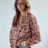Blouse femme imprimée fleurs Indiennes - Rose