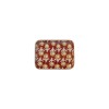 copy of Bohemian chic tray with enameled metal flowers