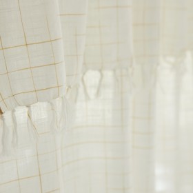 Curtain Kali - Checks Ecru/Curry