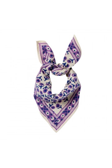 Petit Foulard Indien - Awisha Cassis