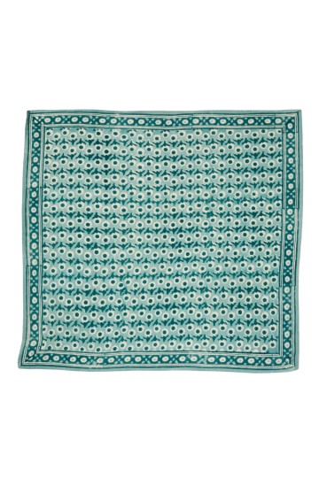Small Indian Scarf - Awisha Blue Green - Bonheur du Jour