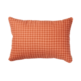 Cushion Cover - Vichy Rose/Terracotta