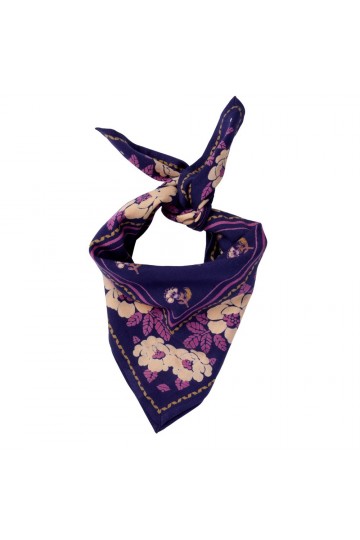 Petit Foulard Indien - Nur Violine Indigo