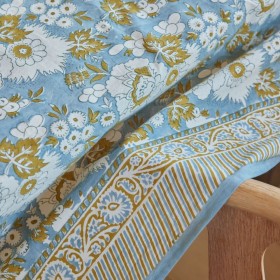 copy of Table Cloth Poppies Blue Green