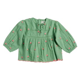 Blouse Carolyn - Fleurs vert