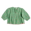 Blouse Carolyn - Green flowers