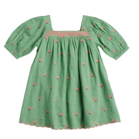Dress Patty - Green flowers