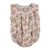 Barboteuse Laureline - Fleurs rose