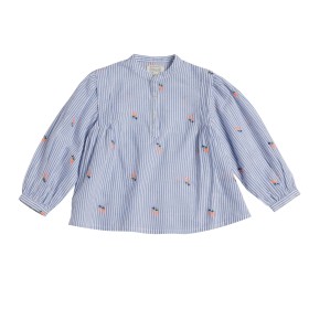 Blouse Natie - Blanc/bleu