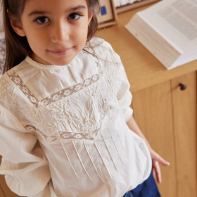 Blouse Amelie - Ecru / Rosee