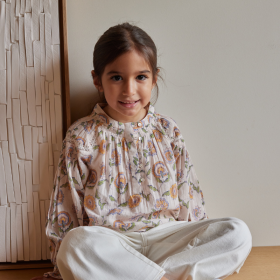 Blouse Noura - Fleurs rose