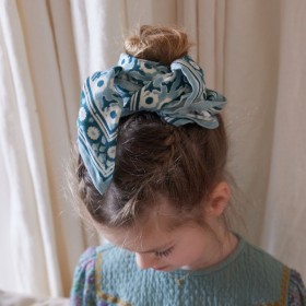 Indian Scarf Kid - Isha Blue Green