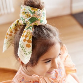 Foulard Indien Enfant - Amaia Rose/Corail