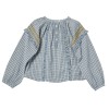Blouse fille à carreaux Bleu/Blanc