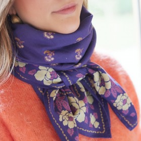 Indian Scarf - Nur Violine Indigo