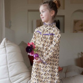 Robe Vanina - Ecru / Violet