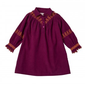 Robe Cléa - Violet / Terracotta