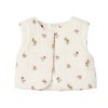 Reversible sleeveless Vest Cherry - Ecru/Pink