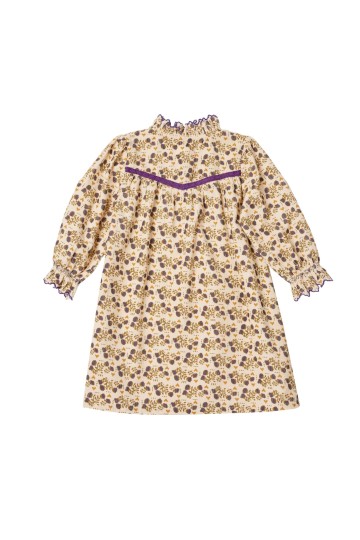 Dress Vanina - Ecru / Purple - Bonheur du Jour
