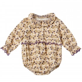 Romper Violette - Ecru / Purple