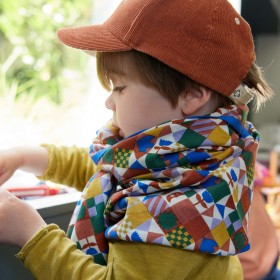 Indian Kid's Scarf - Patchy Blue