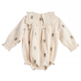 Baby Overall Ethel - Ecru/Blue