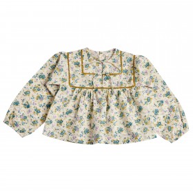 Blouse Carolyn - Ecru/Bleu