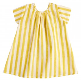 Robe Hortense - Rayure Jaune/Blanc