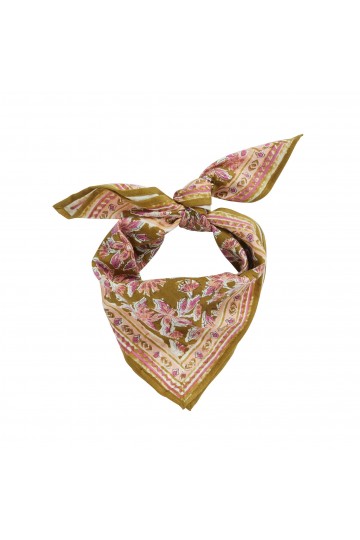 Petit Foulard Indien - Arya Olive