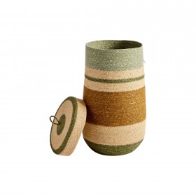 PRECO - Panier à linge S - Vert/Noisette