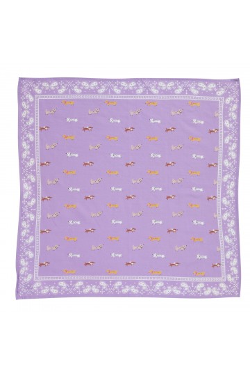 Foulard Indien - Teckel Mauve