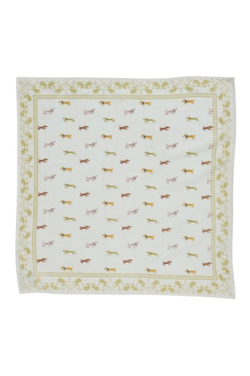 Small Indian Scarf - Teckel Ecru- Bonheur du Jour