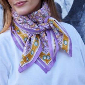 Foulard Indien - Absynthe Purple