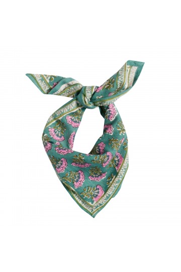 Petit Foulard Indien - Namaste Vert