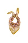 Petit Foulard Indien - Leopard Absynthe