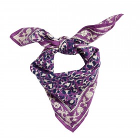 Indian Scarf Kid - Leopard Purple