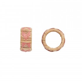 Set of 2 napkin rings Pampa - Pink