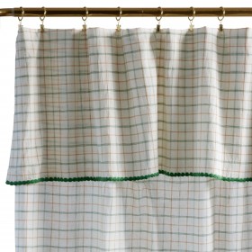 Rideau Hana - Carreaux Ecru/Vert