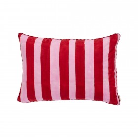 Housse de coussin - Rayures Bordeaux