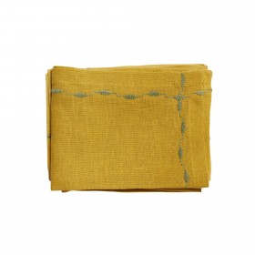 Lot de 2 serviettes de table Meadow - Lin & Coton Safran