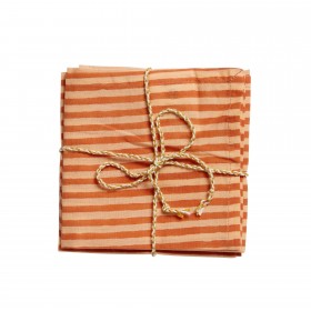 Lot de 2 Serviettes de Table - Rayures Vitamine